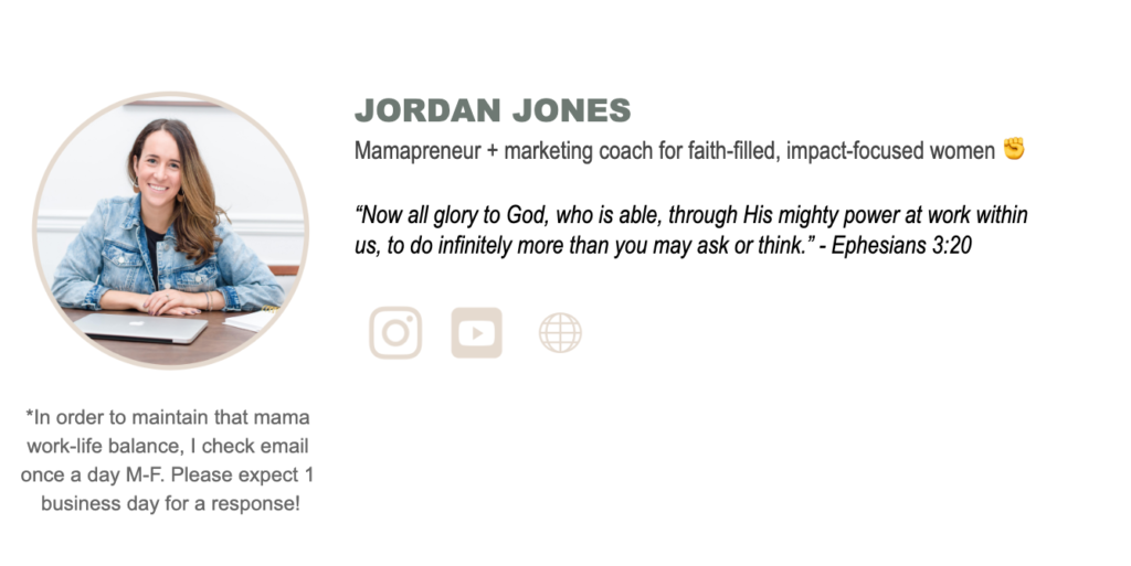 Jordan jones custom branded email signature